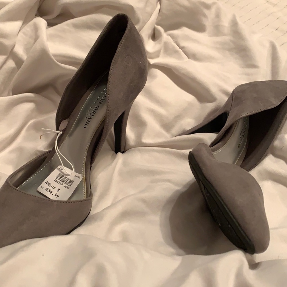 Gray high heels